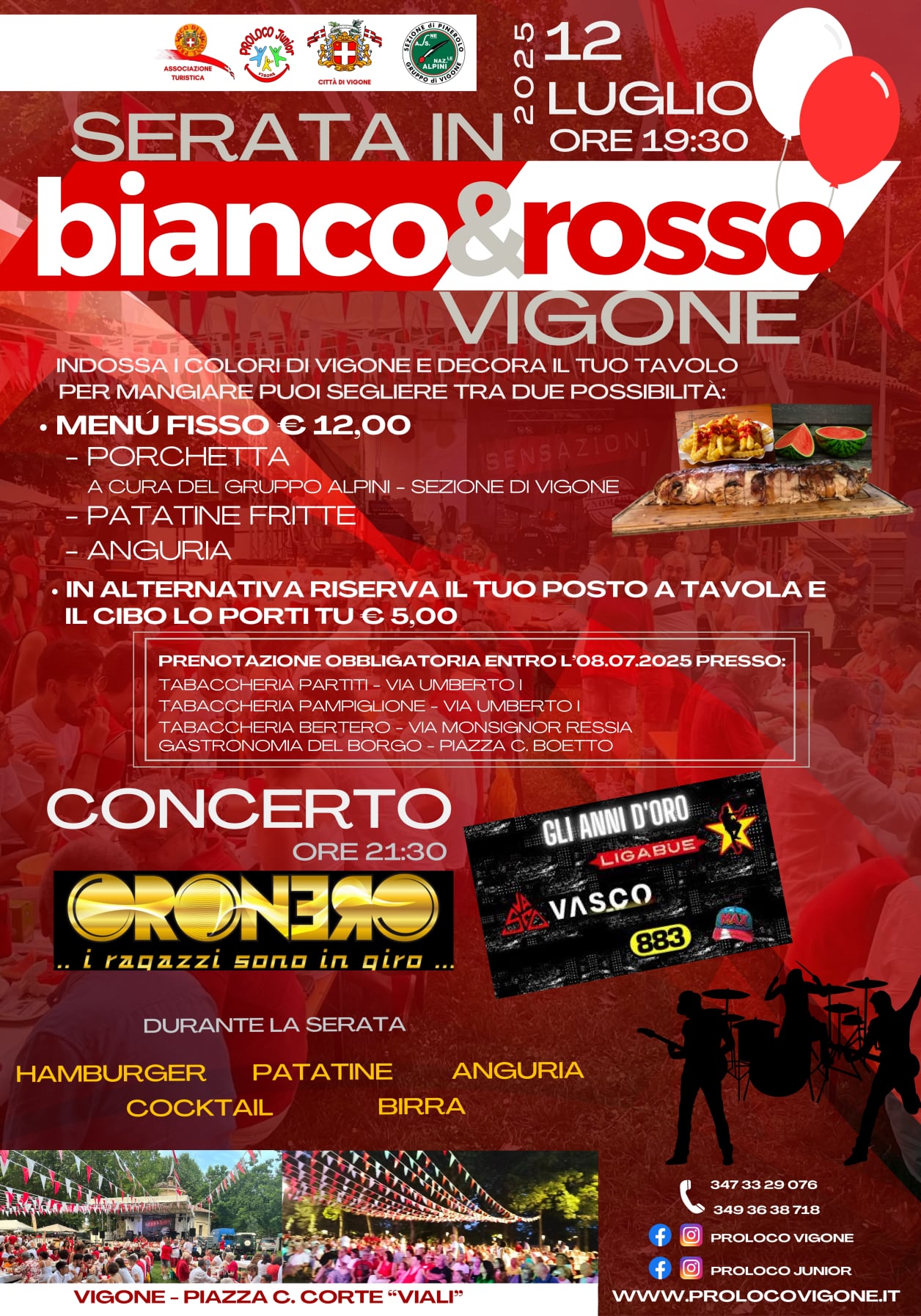 Serata in bianco e rosso