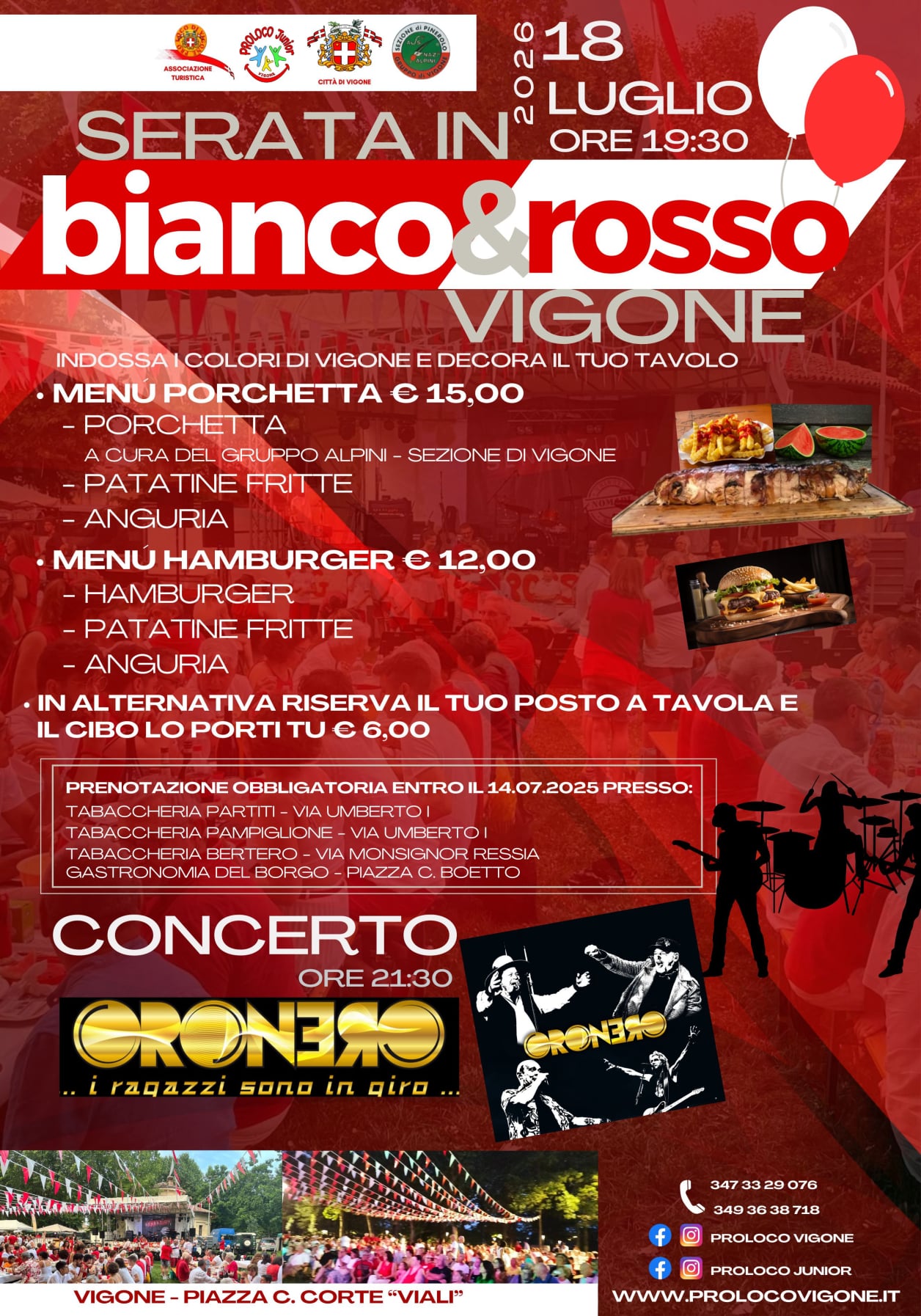 Serata in bianco e rosso