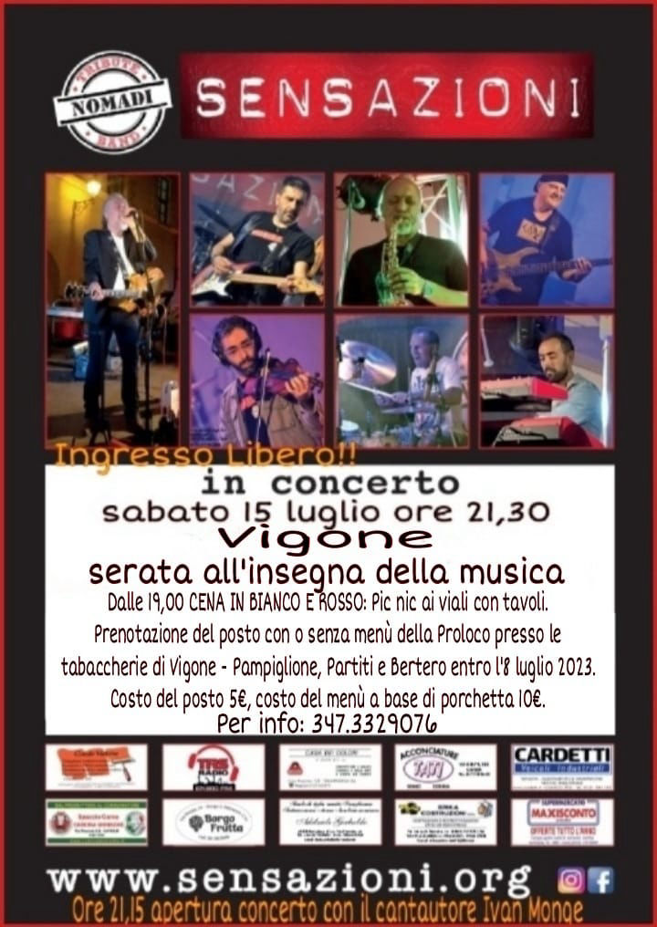 Concerto sensazioni - tribute band